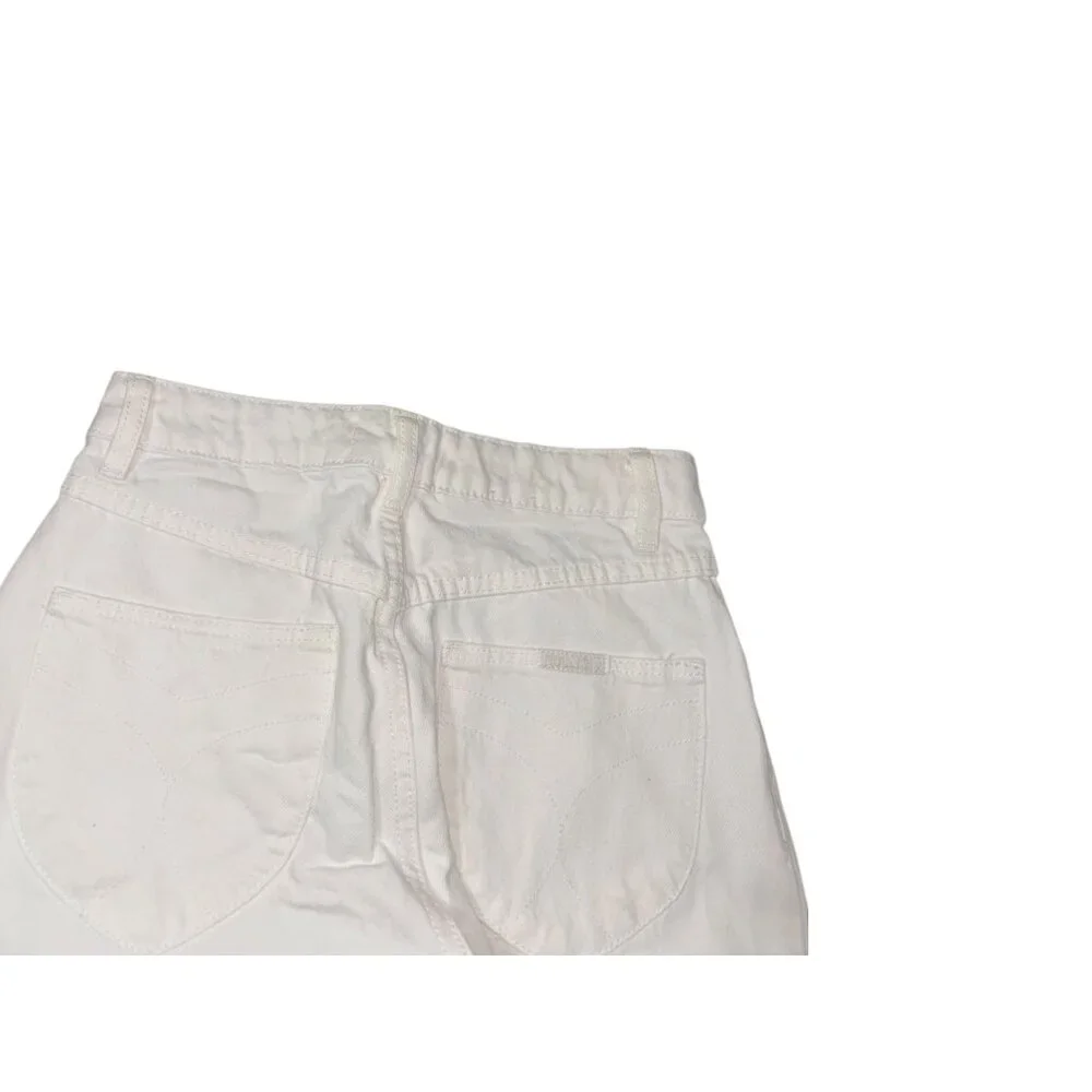 Rolla's White Buttonfly Size 24 Classic Straight Denim Jeans High Rise - Picture 7 of 8